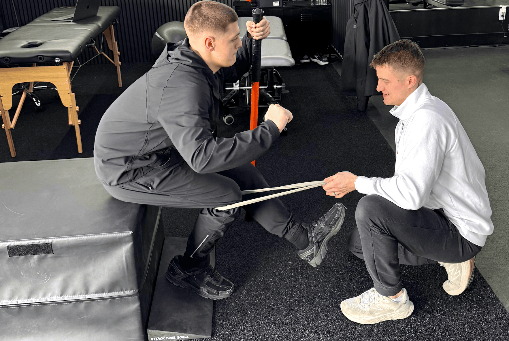 Single Leg Squat with Physical Therapist Assistance
