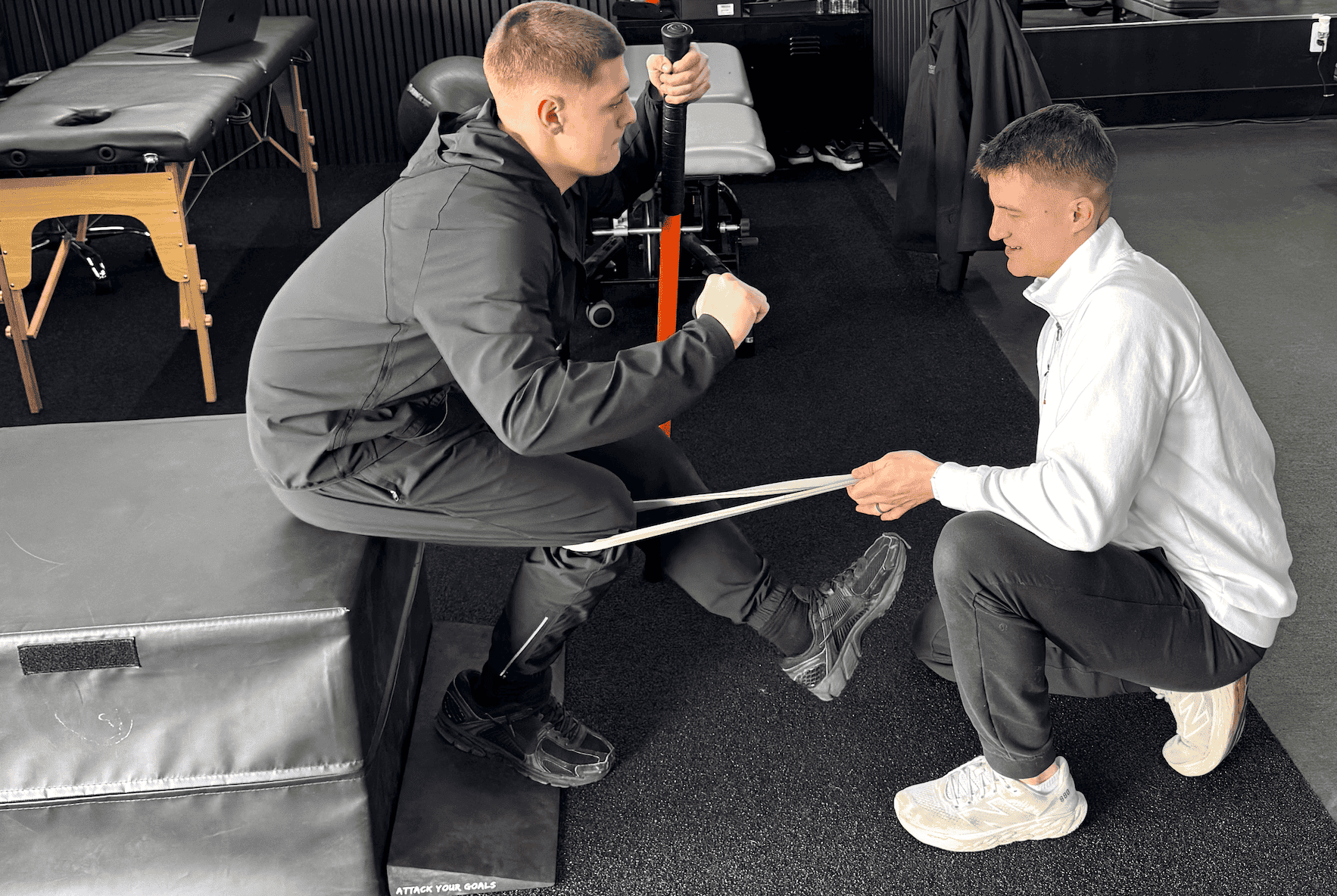 Single Leg Squat with Physical Therapist Assistance